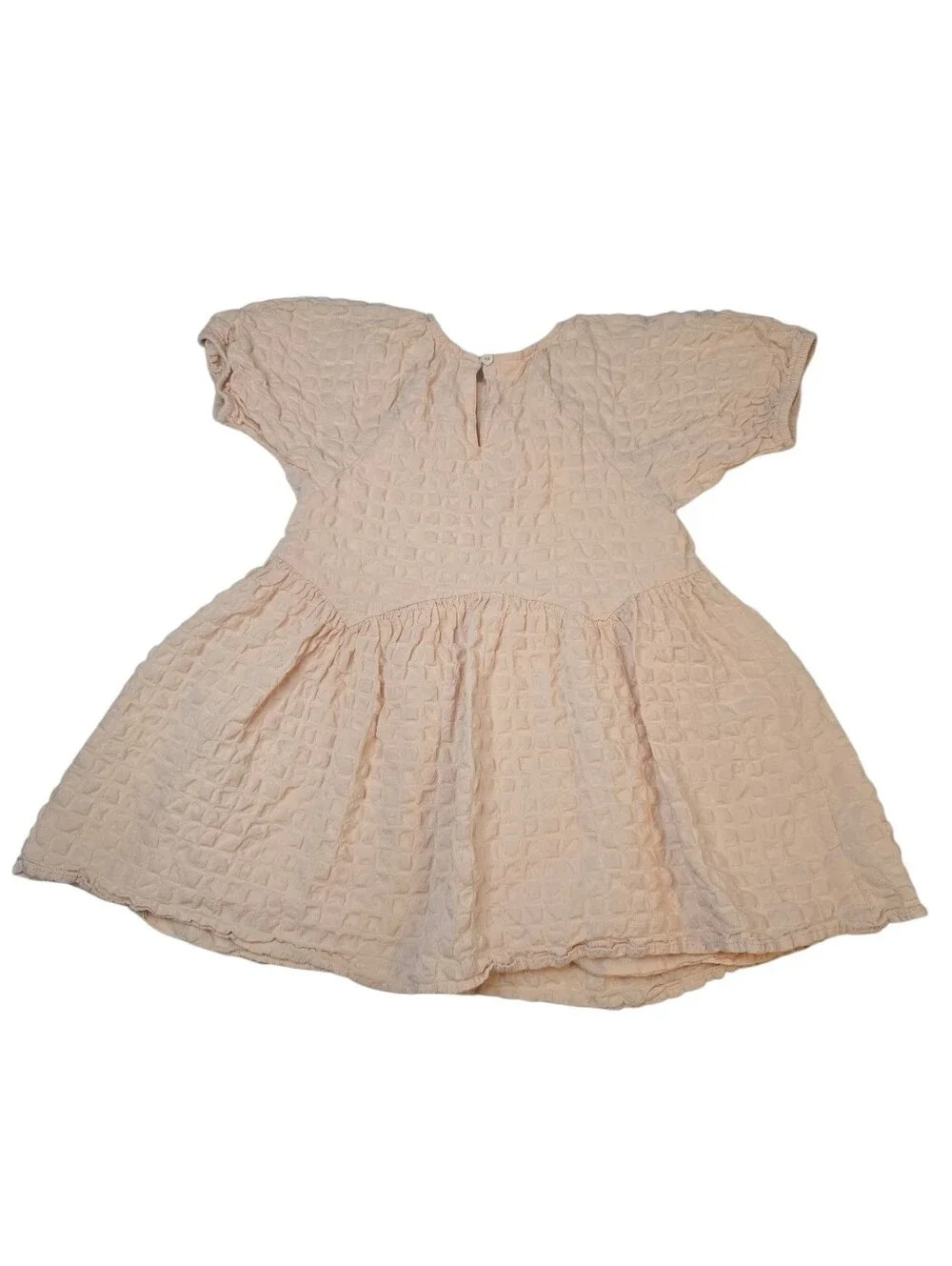 Zara Textured Weave Short-Sleeve Dress
